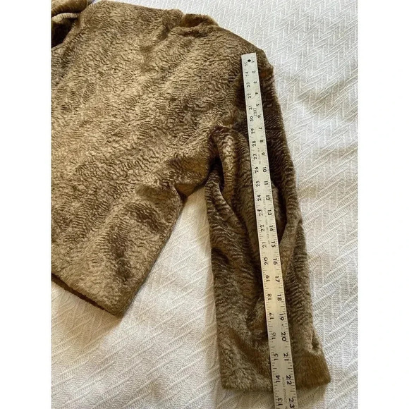 Oscar By Oscar De La Renta Womens Crushed Velvet Jacket Blazer Gold  Camel Sz 16 - Picture 15 of 17